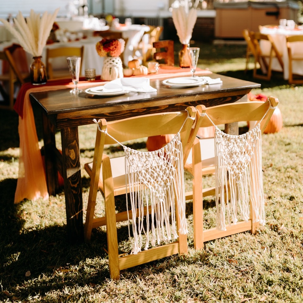 Macrame chair covers